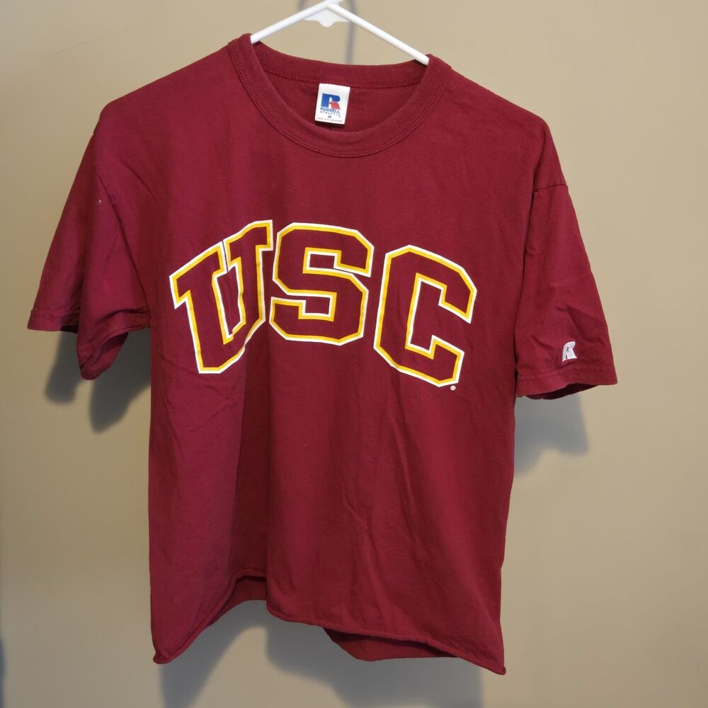USC University of Southern California T-Shirt, Size Med / Sm (Modified)